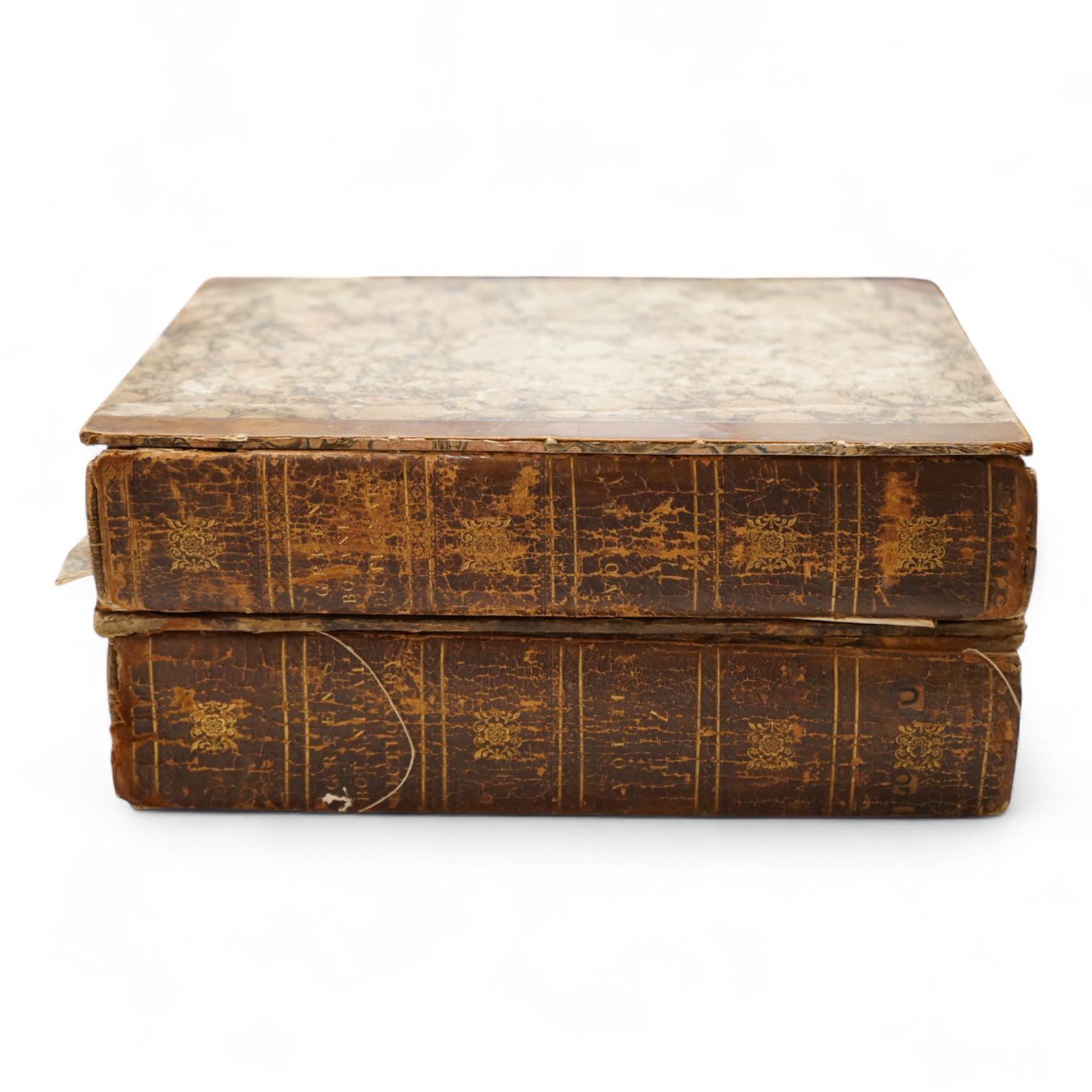 Green, Thomas - The Universal Herbal; or, Botanical, Medical, and Agricultural Dictionary ... 2 vols. (but without the numerous coloured plates); contemp, calf (distressed), folio. Liverpool, (1820)